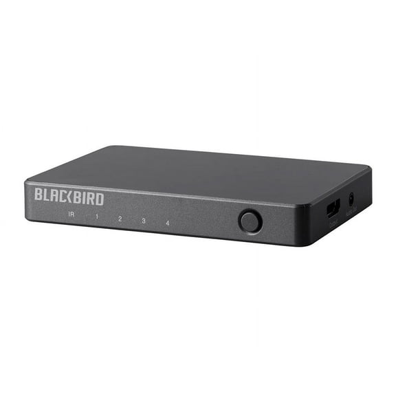 Monoprice Blackbird 4K 4x1 HDMI Switch with Audio Extractor - Black | HDR, 18Gbps Refresh Speeds, YUV 4:4:4