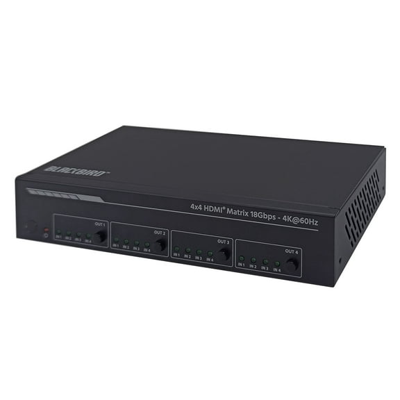 Monoprice Blackbird 4K 4x4 HDMI Matrix | HDR, 18Gbps Bandwidth, YUV4:4:4, HDCP 2.2
