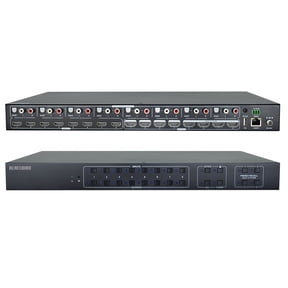 Monoprice Blackbird 4K 8x8 HDMI Matrix Switch with HDMI 2.0 Support, HDR, 18Gbps, 8 SPDIF Outputs, HDCP2.2, EDID, IR, RS232, TCP/I