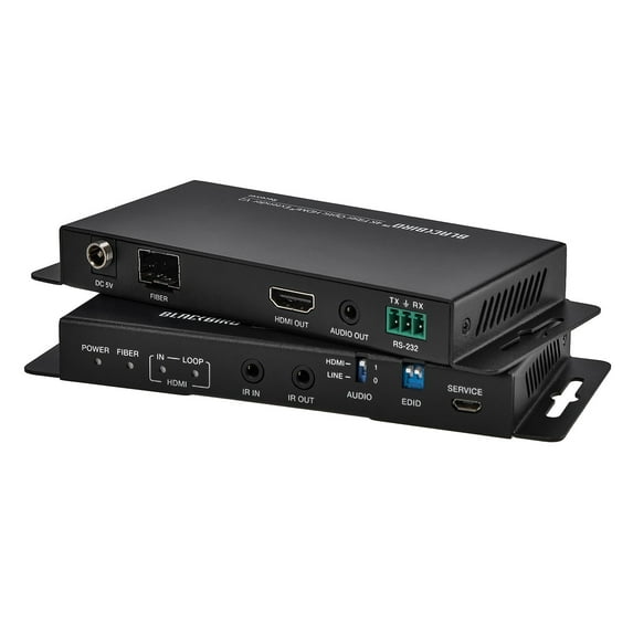Monoprice Blackbird 4K Fiber Optic HDMI Extender - 3300 Feet, 1000 Meter | 4k@60Hz, IR, RS232, HDMI 2.0 Support