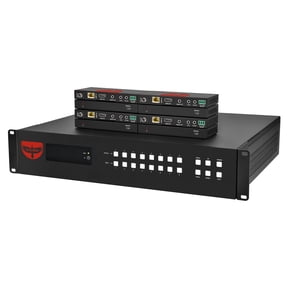 Monoprice Blackbird ProSeries 8x8 HDMI Matrix, 8 HDMI inputs, 8 HDMI and HDBaseT Mirrored Outputs, 18Gbps, 4K2K@60Hz (YUV 4:4:4), HDR, HDR10, HDR10+, EDID, HDMI 2.0b, HDCP 2.2 and HDCP 1.x, IR remote