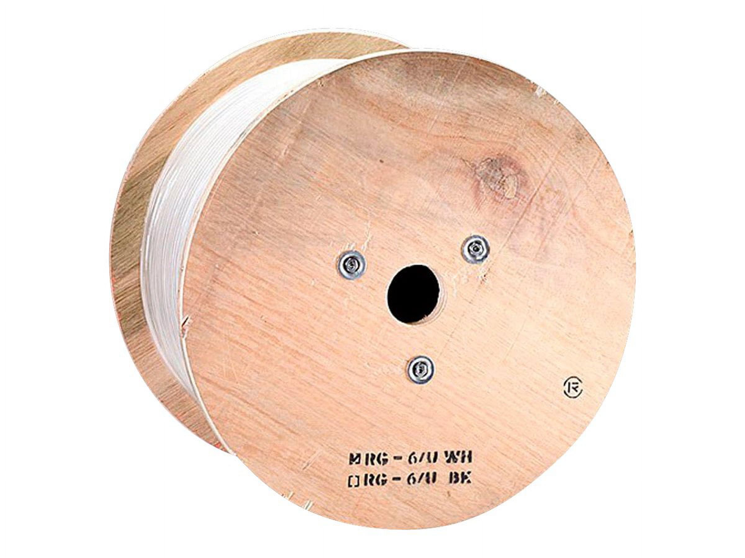 Monoprice - Bulk cable - 1000 ft - quad shielded coaxial - white - solid - image 1 of 2