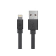 thumbnail image 1 of Monoprice Cabernet Series Apple MFi Certified Flat Lightning to USB Charge & Sync Cable - 4ft Black for iPhone X, 8, 8 Plus, 7, 7 Plus, 6, 6 Plus, 5S, 1 of 6