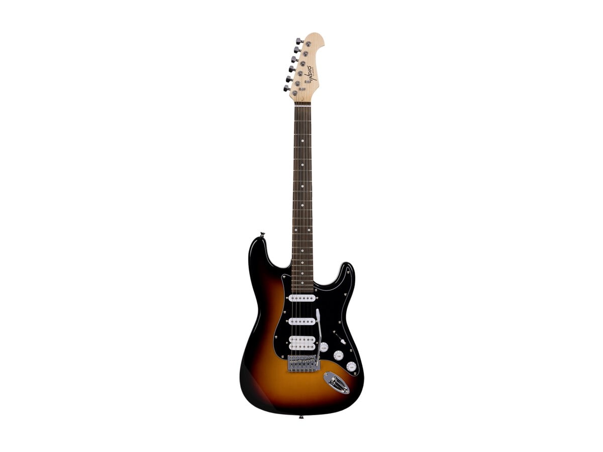 Monoprice Cali Classic HSS Electric Guitar with Gig Bag Sunburst