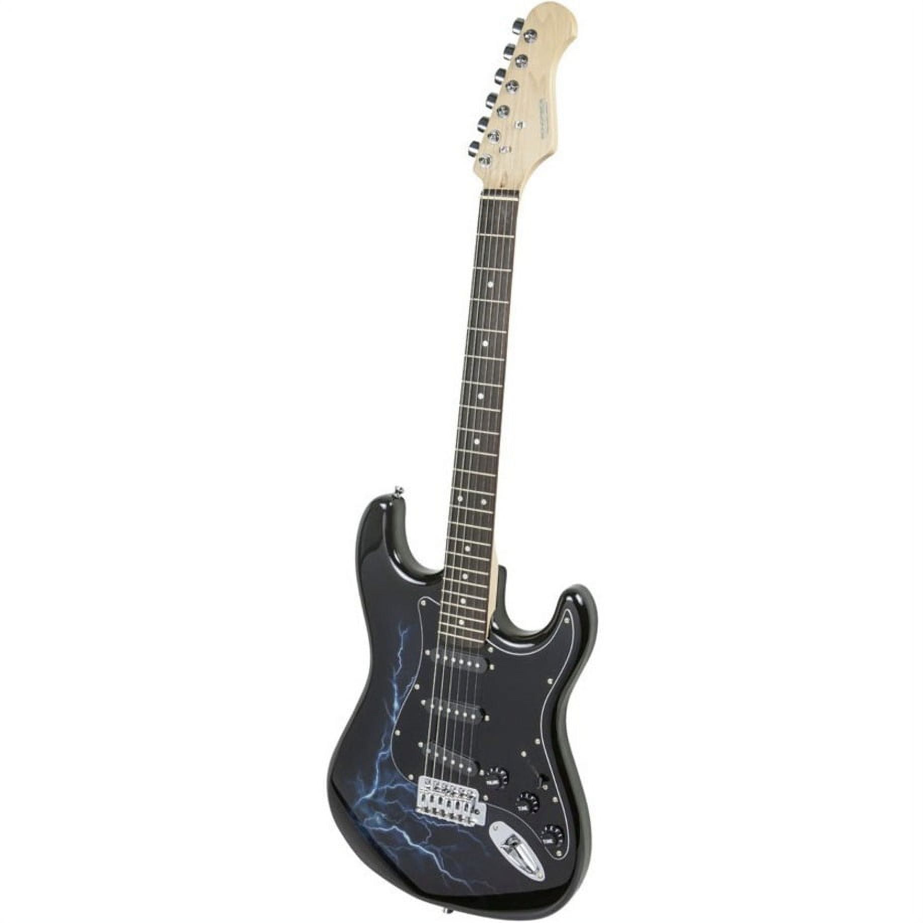 Monoprice California Classic Solid Body Electric Guitar Lightning