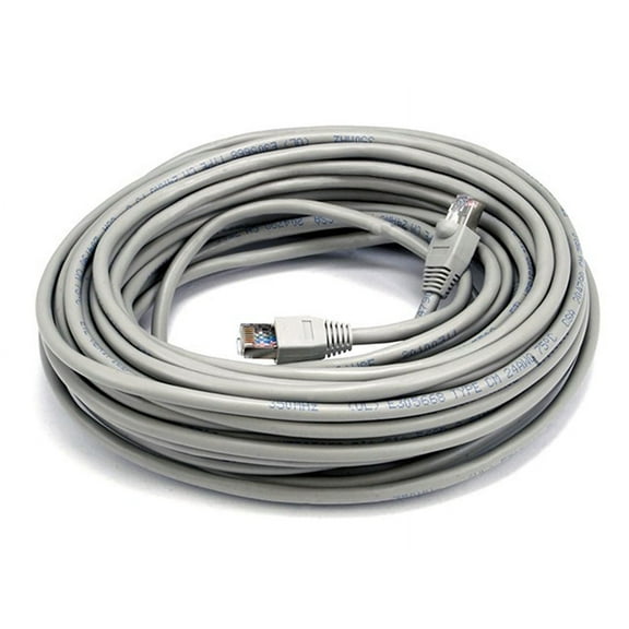 Monoprice Cat5e Ethernet Patch Cable - 50 Feet - Gray | Network Internet Cord - RJ45, Stranded, 350Mhz, STP, Pure Bare Copper Wire, 24AWG