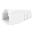 thumbnail image 1 of Monoprice Cat5e/Cat6 RJ45 Strain Relief Boots fit 6.0mm OD CM/CMR/CMP Cables, White, 50-Pk, 1 of 3