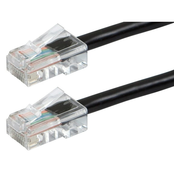 Monoprice Cat5e Ethernet Patch Cable - 25 Feet - Black, RJ45, Stranded, 350Mhz, UTP, Pure Bare Copper Wire, 24AWG - Zeroboot Series