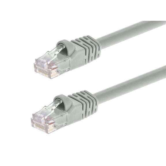 Monoprice Cat5e Ethernet Patch Cable - 25 Feet - Gray | Network Internet Cord - RJ45, Stranded, 350Mhz, UTP, Pure Bare Copper Wire, 24AWG
