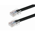 thumbnail image 1 of Monoprice Cat5e Ethernet Patch Cable - 3 Feet - Black | Network Internet Cord - RJ45, Stranded, 350Mhz, UTP, Pure Bare Copper Wire, 24AWG - Zeroboot Series, 1 of 6