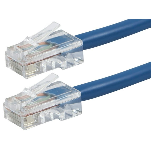 Monoprice Cat5e Ethernet Patch Cable - 3 Feet - Blue | Network Internet Cord - RJ45, Stranded, 350Mhz, UTP, Pure Bare Copper Wire, 24AWG - Zeroboot Series