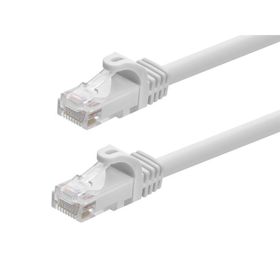 Monoprice Cat5e Ethernet Patch Cable - 3 Feet - White | Network Internet Cord - Snagless RJ45, Stranded, 350Mhz, UTP, Pure Bare Copper Wire, 24AWG - Flexboot Series