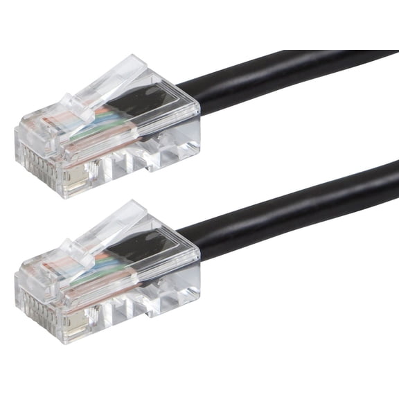 Monoprice Cat5e Ethernet Patch Cable - 50 Feet - Black | Network Internet Cord - RJ45, Stranded, 350Mhz, UTP, Pure Bare Copper Wire, 24AWG - Zeroboot Series