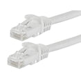 thumbnail image 1 of Monoprice Cat5e Ethernet Patch Cable - 50 Feet - White | Network Internet Cord - Snagless RJ45, Stranded, 350Mhz, UTP, Pure Bare Copper Wire, 24AWG - Flexboot Series, 1 of 3