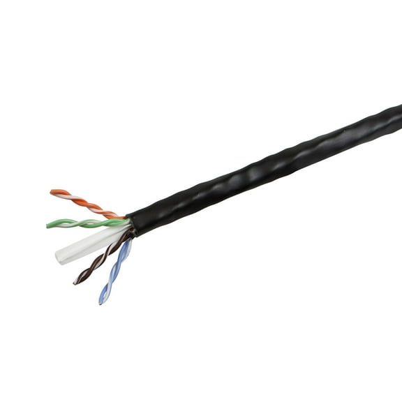 Monoprice Cat6 CMP Bulk Cable - 1000 Feet - Black | UTP, UL, Solid, 23AWG, 550Mhz, Pure Bare Copper Wire, Plenum, Reelex II