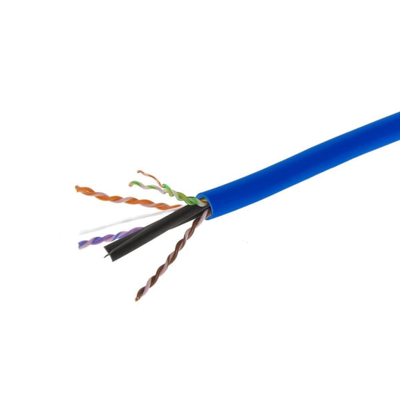 Monoprice Cat6 Ethernet Bulk Cable - 1000 Feet - Blue | Network Internet Cord - Solid, 550Mhz, UTP, CMP, Plenum, Pure Bare Copper Wire, 23AWG, No Logo