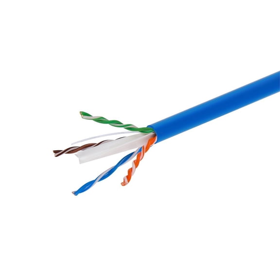 Monoprice Cat6 Ethernet Bulk Cable - 1000 Feet - Blue | Network Internet Cord - Stranded, 550Mhz, UTP, Pure Bare Copper Wire, 24AWG