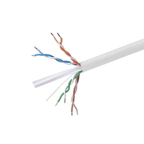 Monoprice Cat6 Ethernet Bulk Cable - 1000 Feet - White, Solid, 550MHz, UTP, CMR, Riser Rated, Pure Bare Copper Wire, 23AWG, No Logo, (UL)
