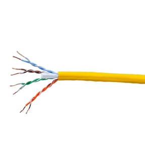 Monoprice Cat6 Ethernet Bulk Cable - 1000 Feet - Yellow | Network Internet Cord - Solid, 550Mhz, UTP, CMP, Plenum, Pure Bare Copper Wire, 23AWG, No Logo