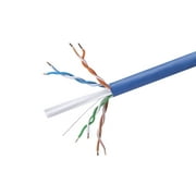 Monoprice Cat6 Ethernet Bulk Cable - Network Internet Cord - Solid, 500Mhz, UTP, CMR, Riser Rated, Pure Bare Copper Wire, 23AWG, 250ft, Blue