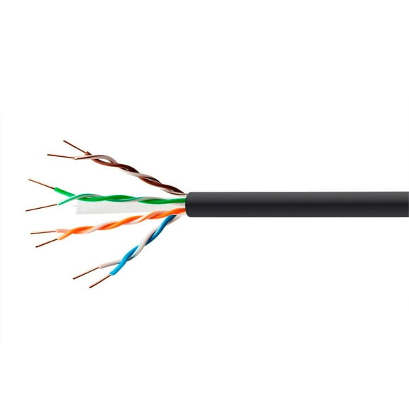 Monoprice Cat6 Ethernet Bulk Cable - Network Internet Cord - Stranded, 550Mhz, UTP, Pure Bare Copper Wire, Outdoor, 23AWG, 1000ft, Black