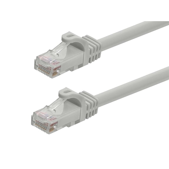 Monoprice Cat6 Ethernet Patch Cable - 0.5 Feet - Gray | Network Internet Cord - RJ45, Stranded, 550Mhz, UTP, Pure Bare Copper Wire, 24AWG - Flexboot Series
