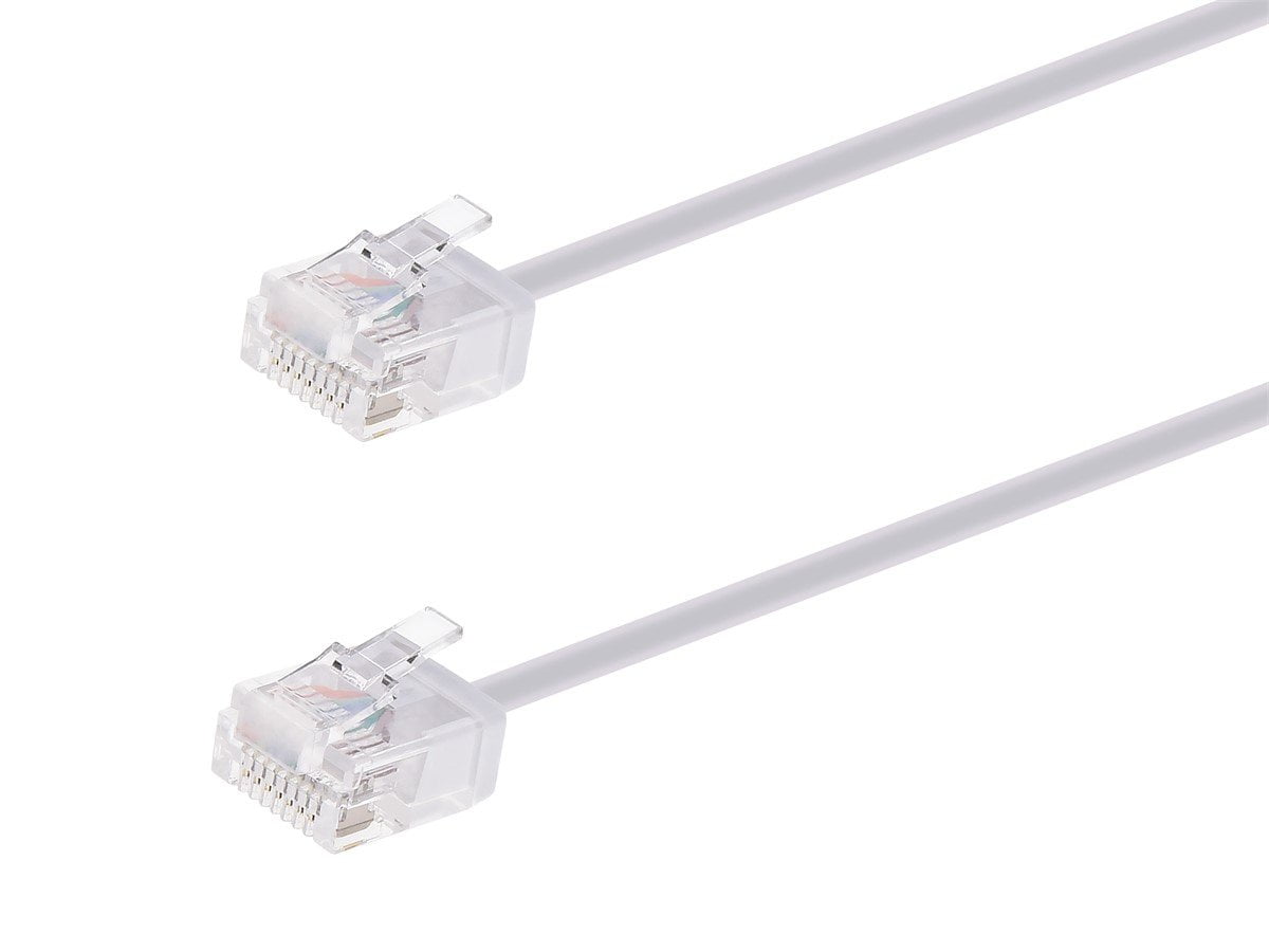 Monoprice Cat6 Ethernet Patch Cable - 0.5 Feet - White | Stranded ...