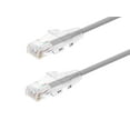 thumbnail image 1 of Monoprice Cat6 Ethernet Patch Cable - 0.5 feet - Gray | Snagless RJ45 Stranded 550MHz UTP CMR Riser Rated Pure Bare Copper Wire 28AWG - SlimRun Series, 1 of 6