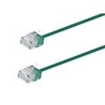 thumbnail image 1 of Monoprice Cat6 Ethernet Patch Cable - 1 Feet - Green | Stranded, 550MHz, UTP, Pure Bare Copper Wire, 32AWG  - Micro SlimRun Series, 1 of 4