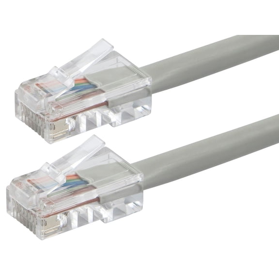 Monoprice Cat6 Ethernet Patch Cable - 10 Feet - Gray | Network Internet Cord - RJ45, Stranded, 550Mhz, UTP, Pure Bare Copper Wire, 24AWG - Zeroboot Series