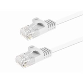 Monoprice Cat6 Ethernet Patch Cable - 14 Feet - White | Snagless RJ45, Flat, 550MHz, UTP, Pure Bare Copper Wire, 30AWG, For Network Internet Modem Router Xbox PS3 Cord - Flexboot Series