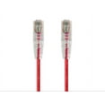thumbnail image 1 of Monoprice Cat6 Ethernet Patch Cable - 14 feet - Red | Snagless RJ45 Stranded 550MHz UTP CMR Riser Rated Pure Bare Copper Wire 28AWG - SlimRun Series, 1 of 4