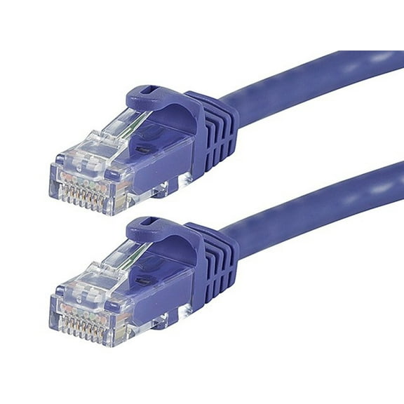 Monoprice Cat6 Ethernet Patch Cable - 2 Feet - Purple | Network Internet Cord - RJ45, Stranded, 550Mhz, UTP, Pure Bare Copper Wire, 24AWG - Flexboot Series