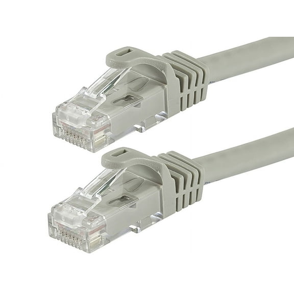Monoprice Cat6 Ethernet Patch Cable - 25 Feet - Gray | Network Internet Cord - Snagless RJ45, Stranded, 550Mhz, UTP, Pure Bare Copper Wire, 24AWG - Flexboot Series