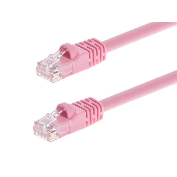Monoprice Cat6 Ethernet Patch Cable - 5 Feet - Pink, Snagless RJ45, Stranded, 550Mhz, UTP, Pure Bare Copper Wire, 24AWG