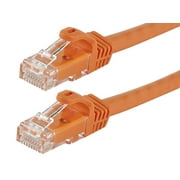 Monoprice Cat6 Ethernet Patch Cable - 7 Feet - Orange | Network Internet Cord - Snagless RJ45, Stranded, 550Mhz, UTP, Pure Bare Copper Wire, 24AWG - Flexboot Series