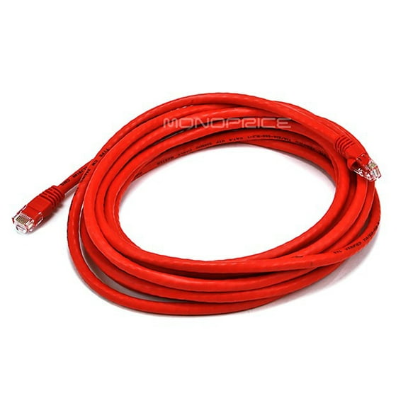 Monoprice 14' 24AWG Cat6 UTP Ethernet Network Cable Red 102311