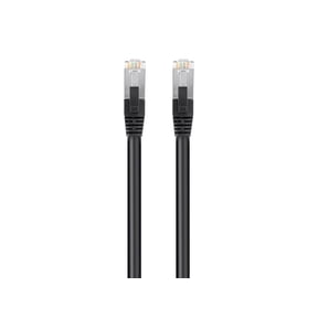 Monoprice Cat6 PoE Ethernet Patch Cable - 20 Feet - Black, 600V, Shielded RJ45, Solid, 550MHz, STP (U/FTP), 24AWG