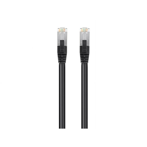 Monoprice Cat6 PoE Ethernet Patch Cable - 20 Feet - Black, 600V, Shielded RJ45, Solid, 550MHz, STP (U/FTP), 24AWG