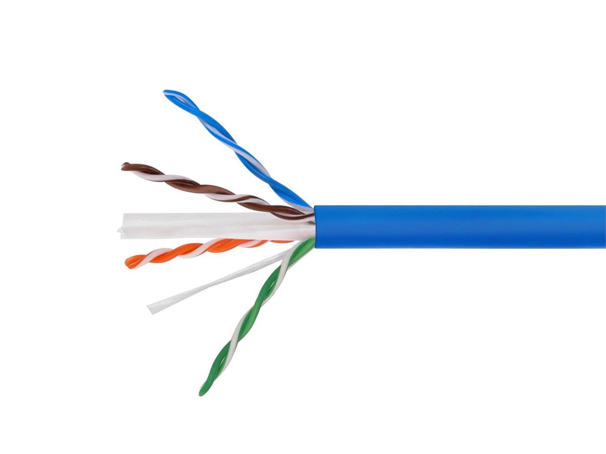 Monoprice Cat6A Ethernet Bulk Cable - 1000 Feet - Blue | Network Internet Cord - Solid, 550Mhz, UTP, CMR, Pure Bare Copper Wire, 10G, 23AWG, No Logo