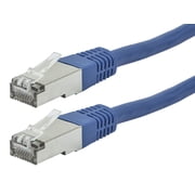 Monoprice Cat6A Ethernet Patch Cable - 0.5 feet - Blue | Zeroboot, RJ45, Stranded, 550Mhz, STP, Pure Bare Copper Wire, 10G, 26AWG - Entegrade Series