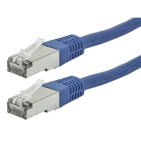 Monoprice Cat6A Ethernet Patch Cable - 0.5 feet - Blue | Zeroboot, RJ45, Stranded, 550Mhz, STP, Pure Bare Copper Wire, 10G, 26AWG - Entegrade Series