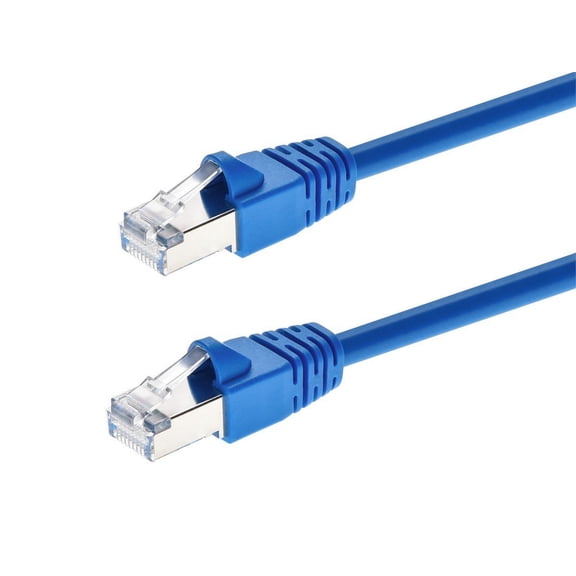 Monoprice Cat6A Ethernet Patch Cable - 1 Feet - Blue | Snagless RJ45, Stranded, 550Mhz, STP, Pure Bare Copper Wire, 10G,26AWG