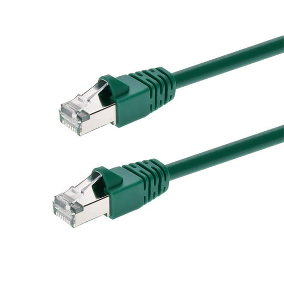 Monoprice Cat6A Ethernet Patch Cable - 10 Feet - Green | Network Internet Cord - RJ45, 550Mhz, STP, Pure Bare Copper Wire, 10G, 26AWG
