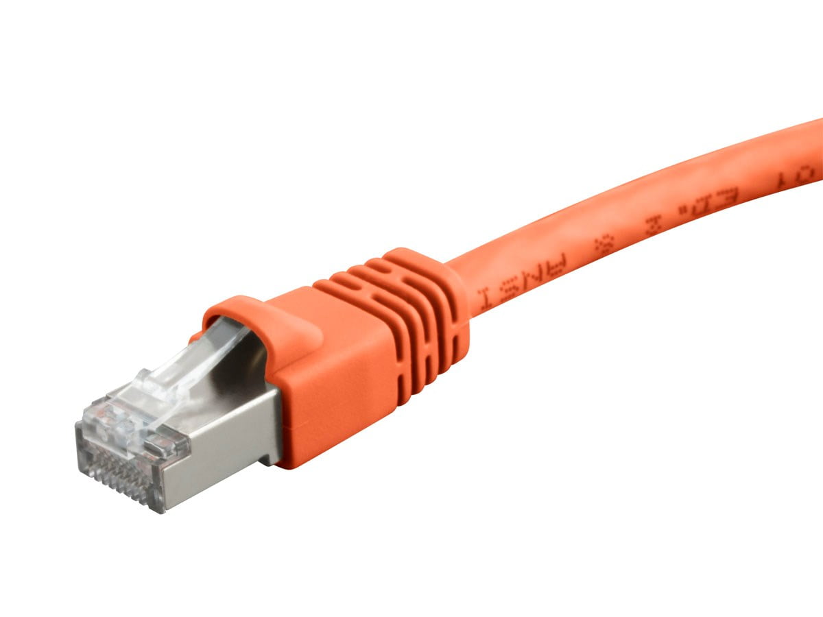 Monoprice Cat6A Ethernet Patch Cable - 10 Feet - Orange  Network Internet  Cord - RJ45, 550Mhz, STP, Pure Bare Copper Wire, 10G, 26AWG 