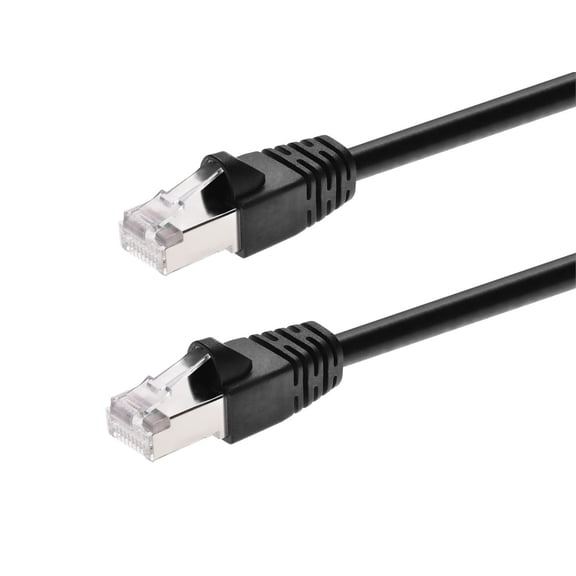 Monoprice Cat6A Ethernet Patch Cable - 20 Feet - Black | Network Internet Cord - RJ45, 550Mhz, STP, Pure Bare Copper Wire, 10G, 26AWG