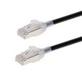 thumbnail image 1 of Monoprice Cat6A Ethernet Patch Cable - 25 Feet - Black | Snagless, Double Shielded, Component Level, CM, 30AWG, Computer Networking Cable LAN Modem Router - SlimRun Series, 1 of 4
