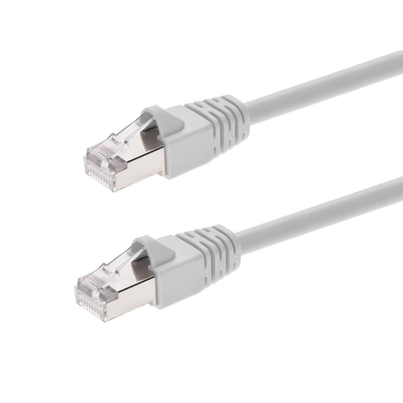 Monoprice Cat6A Ethernet Patch Cable - 25 Feet - White | Network Internet Cord - RJ45, 550Mhz, STP, Pure Bare Copper Wire, 10G, 26AWG