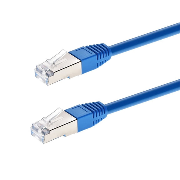 Monoprice Cat6A Ethernet Patch Cable - 5 feet - Blue | Zeroboot, RJ45, Stranded, 550Mhz, STP, Pure Bare Copper Wire, 10G, 26AWG - Entegrade Series