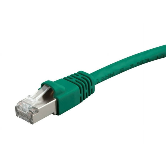 Monoprice Cat6A Ethernet Patch Cable - 7 Feet - Green | Network Internet Cord - RJ45, 550Mhz, STP, Pure Bare Copper Wire, 10G, 26AWG